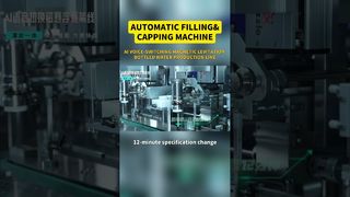 Riempitore a 12 teste + 3 tappatori a testa | Controllo vocale ad alta velocità Cambio formato rapido