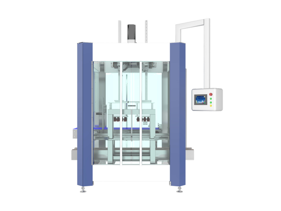 4-8 casse/min KZ-2D macchina automatica di imballaggio a doppia fila 380V 50Hz/4KW
