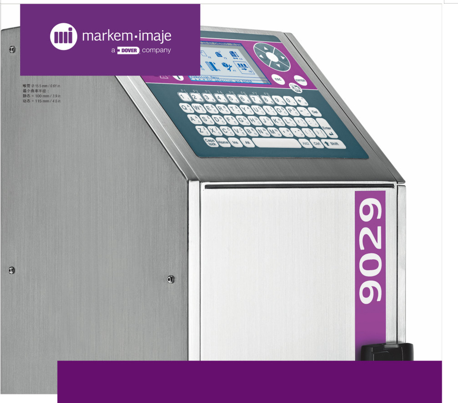 Markem·Imaje 9029 Stampa a getto d'inchiostro a caratteri piccoli 100-240VAC, 50/60Hz, 34W