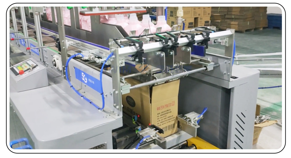 DZ-D Drop Off Tipo macchina di imballaggio in cartone completamente automatica 380V per la linea di riempimento delle bottiglie