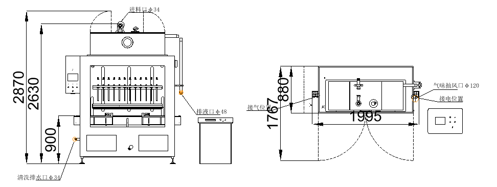 Riempitrice a gravità anticorrosione per microcomputer CDP-8E con controllo PLC e configurazione Schneider