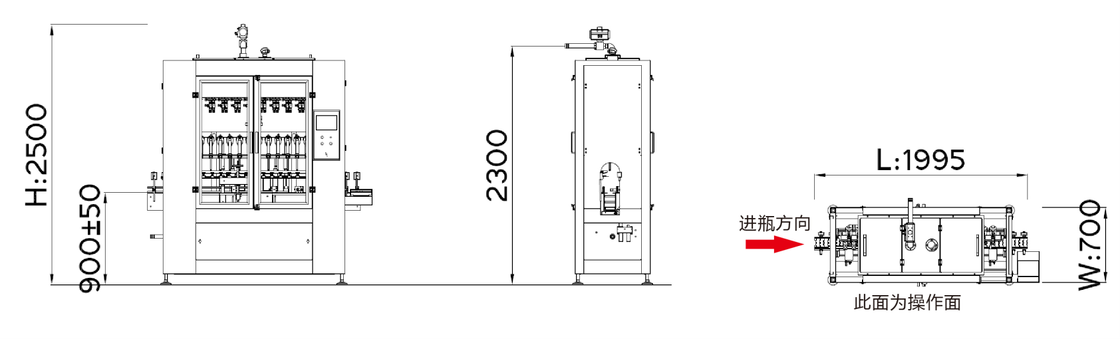 Riempitrice a microcomputer controllata da PLC CDP-16A con acciaio inossidabile SUS304 e feedback di peso con bilancia elettronica