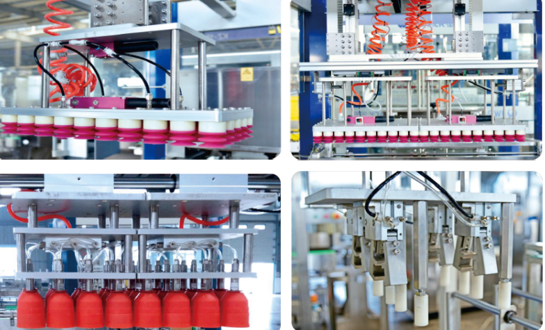 Macchina pallettizzatrice automatica per imballaggio in cartone di prodotti in bottiglia con convertitore di frequenza Schneider e servosistema