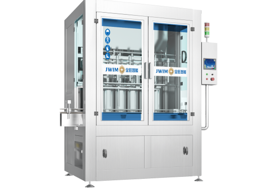 Macchina di riempimento liquido a pistoni dotata di sistema di riempimento servomotore e controllo PLC per una produzione di imballaggio coerente